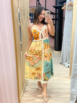 Vestido Midi Souvenir Litoral FARM - Imagem 5