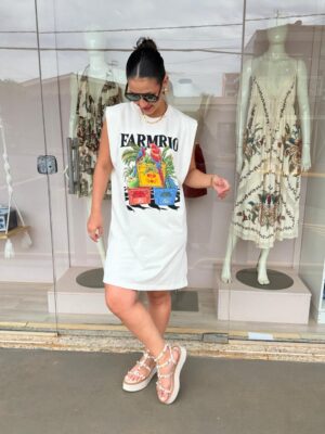 Vestido Curto Engradados FARM RIO