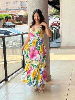 Vestido Laise Floral Malu FARM - Imagem 2