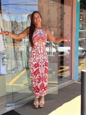 Vestido Midi Coqueiro De Flor FARM - Imagem 3