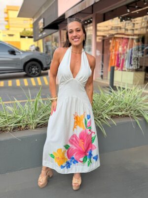 Vestido Cropped Floral Malu | FARM