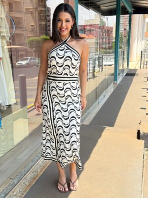 Saia Midi Transpasse Peixe Copa E | FARM