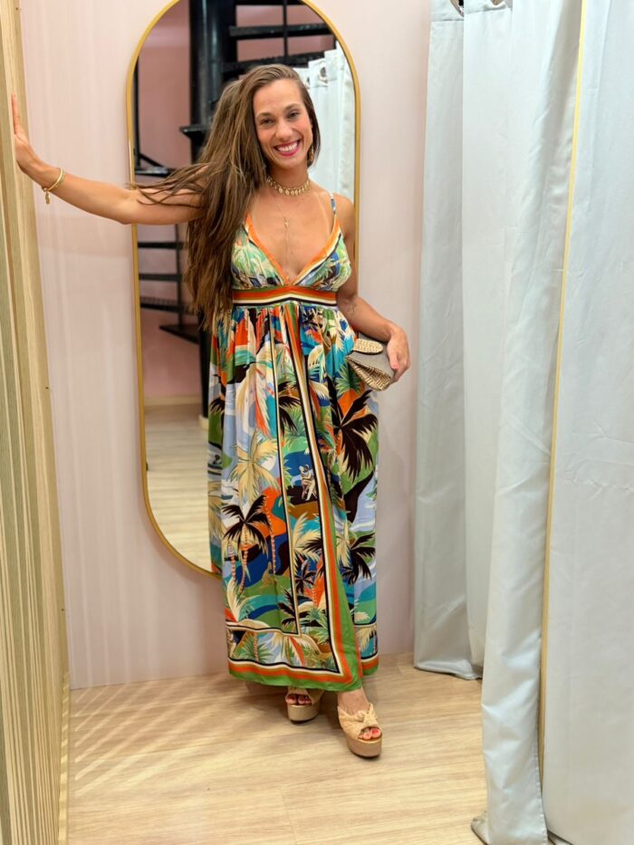 Vestido  Lenço  Bem Querer FARM