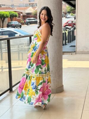 Vestido Laise Floral Malu FARM - Imagem 4