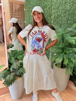 Vestido Cropped Marias Drink Pintado FARM - Imagem 2