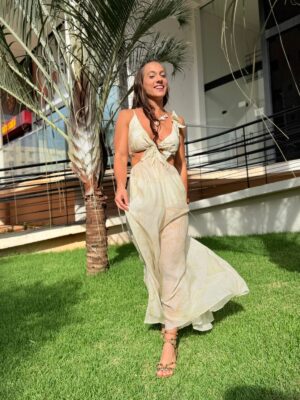 Vestido Longa Mar De Ondas FARM - Imagem 3