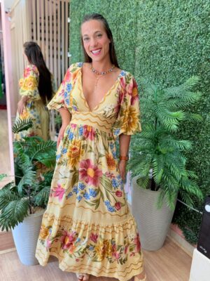 Vestido Cropped Floral Mari FARM - Imagem 3