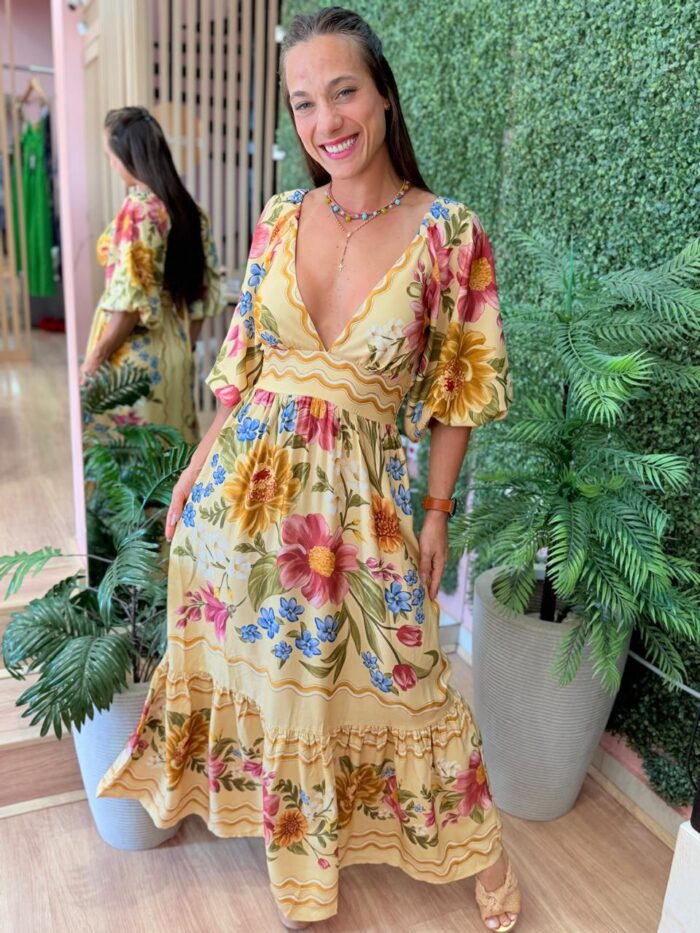 Vestido Cropped Floral Mari FARM