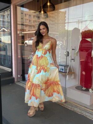 Vestido Longo Vestida De Flor FARM - Imagem 5