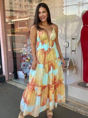 Vestido Longo Vestida De Flor FARM - Imagem 2