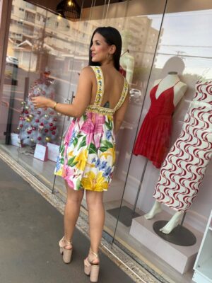 Vestido Curto Floral Malu FARM - Imagem 4