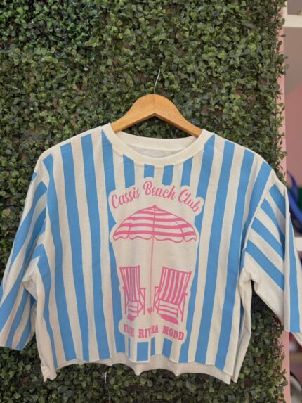 T-SHIRT CROPPED AZUL