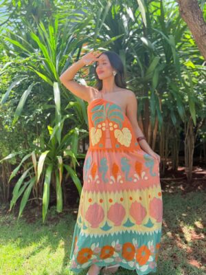 Vestido Cutwork Souvenir Litoral FARM - Imagem 4