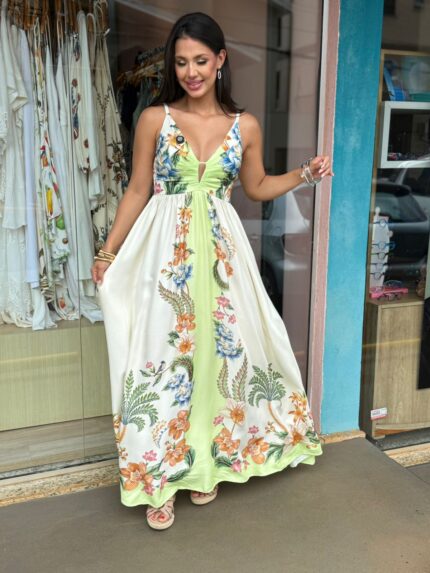 Vestido Longo Natureza Floral FARM