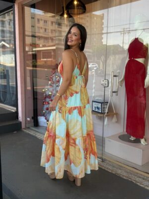 Vestido Longo Vestida De Flor FARM - Imagem 4