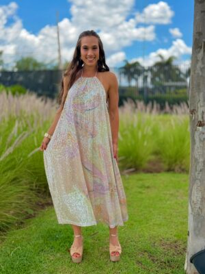 Vestido Paetê Perola do Mar FARM - Imagem 4