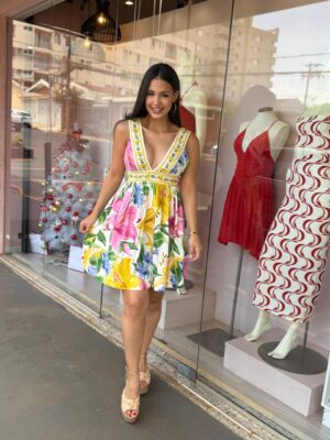 Vestido Curto Floral Malu FARM